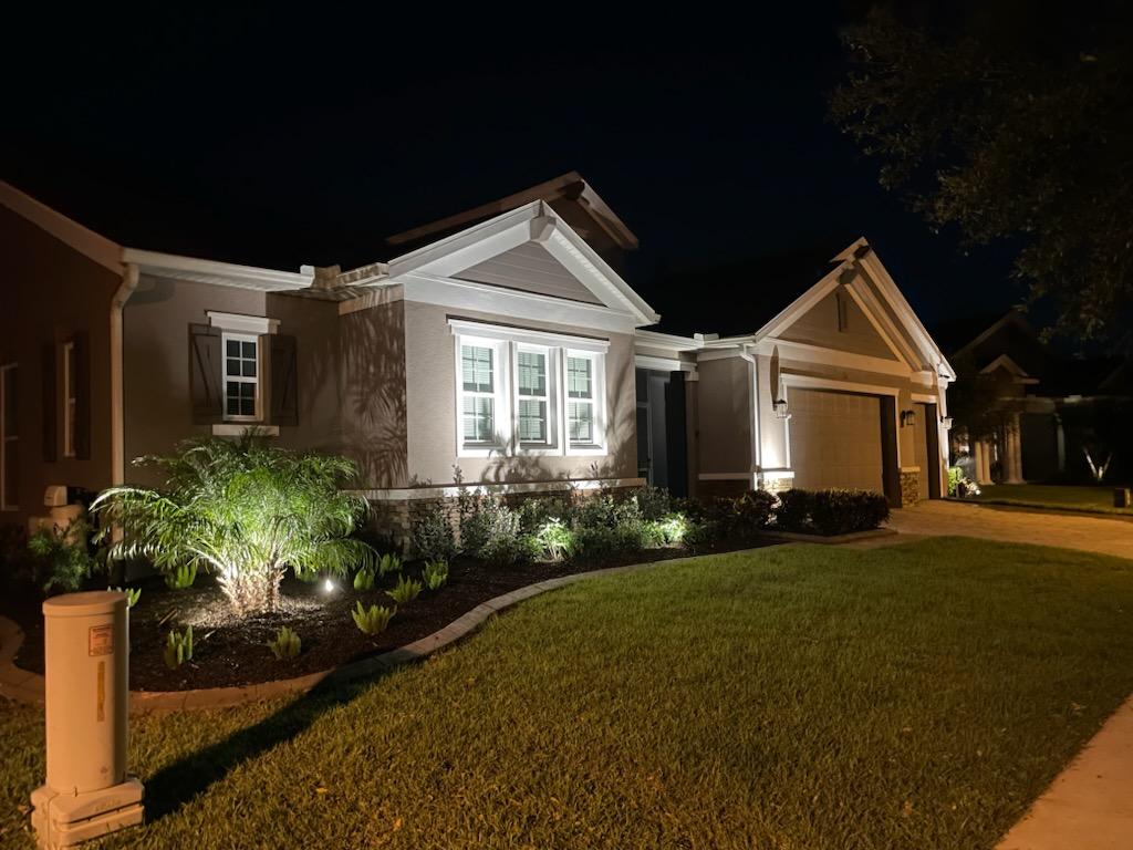 Residential Front Yard Landscape Design & Lighting at Murray Outdoor